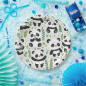 Baby Panda Pattern Pappteller (Party)