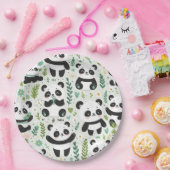 Baby Panda Pattern Pappteller (Party)