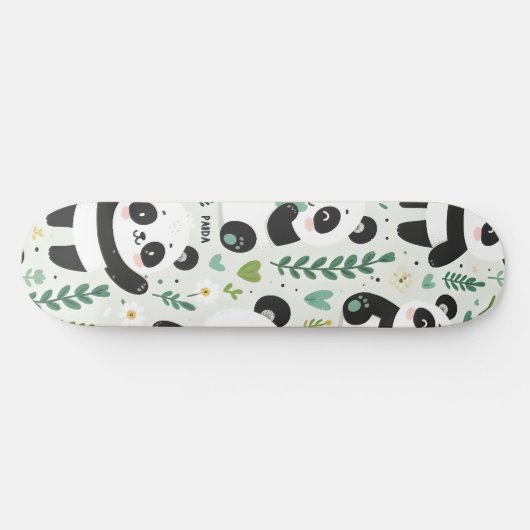 Baby Panda Pattern Skateboard (Horizontal)