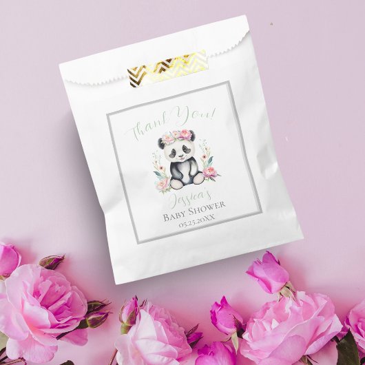 Baby Panda Peonies Jungle Baby Dusche Geschenktütchen
