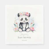 Baby Panda Peonies Jungle Baby Dusche Serviette (Vorderseite)