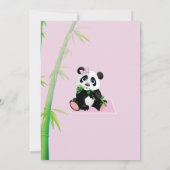 Baby Panda Pink Einladung (Rückseite)