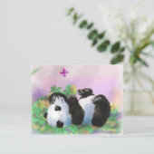 Baby Panda Postkarte (Stehend Vorderseite)