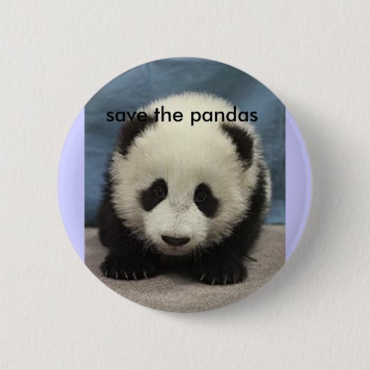 baby_panda, retten die Pandas Button (Vorderseite)