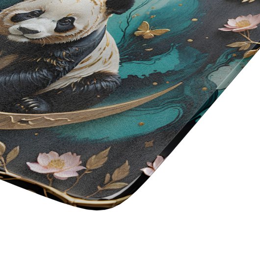 Baby Panda Schneidebrett (Ecke)