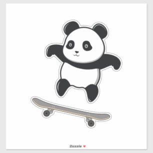 Baby Panda Skateboard Aufkleber