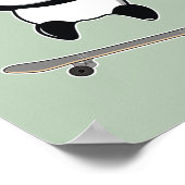 Baby Panda Skateboard Poster (Ecke)