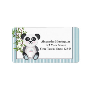 Baby-Panda, Streifen Adressaufkleber