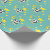 Baby Panda und Moon and Stars Geschenkpapier (Ecke)