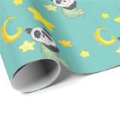Baby Panda und Moon and Stars Geschenkpapier (Rolleneckpunkt)
