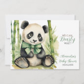 Baby Panda Unisex Bearly Wait Baby Dusche Einladung (Rückseite)