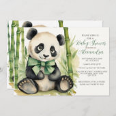 Baby Panda Unisex Bearly Wait Baby Dusche Einladung (Vorne/Hinten)