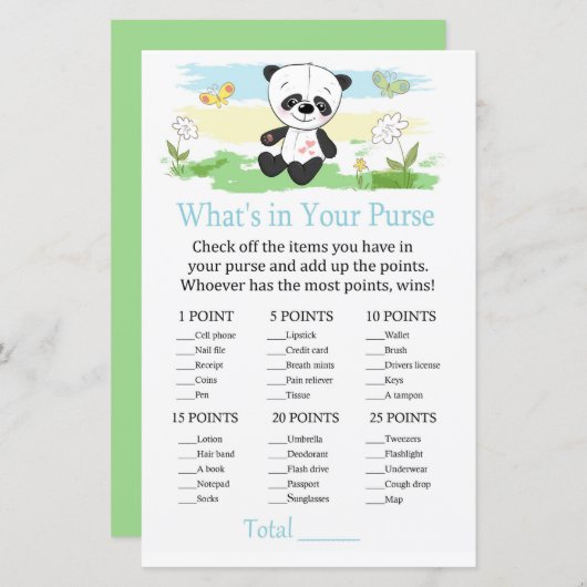 Baby Panda Was ist in deinem Handtaschenspiel? (Vorne/Hinten)