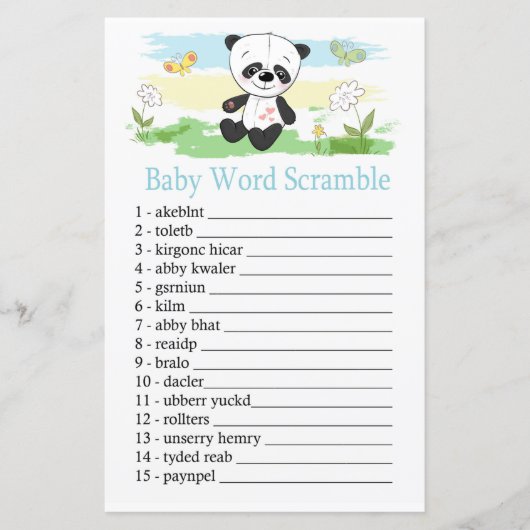 Baby Panda Wortspiel (Vorderseite)