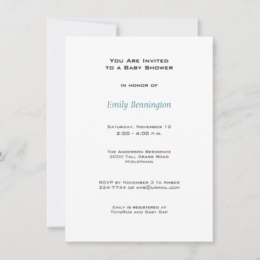 Baby Pandas Baby Dusche Einladung (Vorderseite)