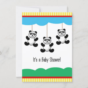 Baby Pandas Baby Dusche Einladung