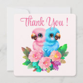 Baby Parrot Twins Dankeskarte (Vorderseite)