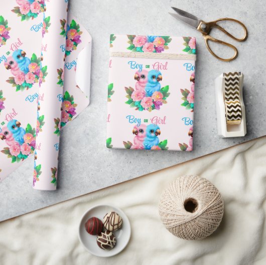 Baby Parrot Twins Geschenkpapier (Kunsthandwerk)