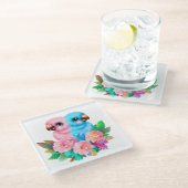 Baby Parrot Twins Glasuntersetzer (Schrägansicht)