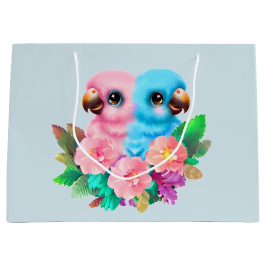 Baby Parrot Twins Große Geschenktüte (Vorderseite)