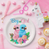 Baby Parrot Twins Pappteller (Party)