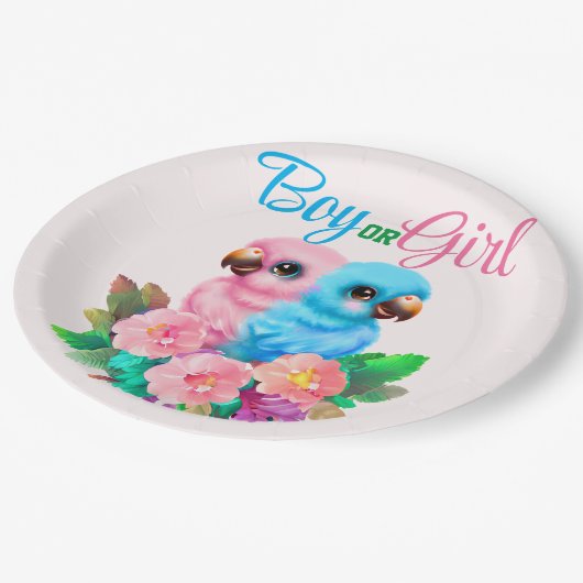 Baby Parrot Twins Pappteller (Schrägansicht)