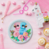 Baby Parrot Twins Pappteller (Party)