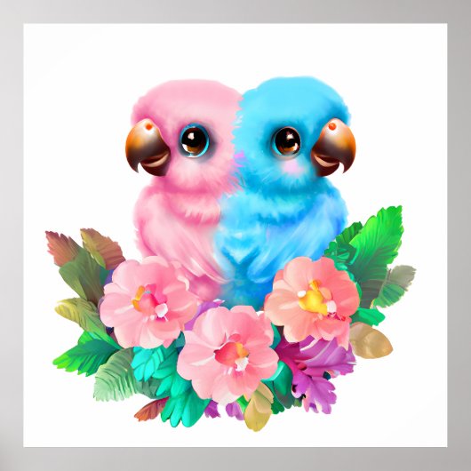 Baby Parrot Twins Poster (Vorne)