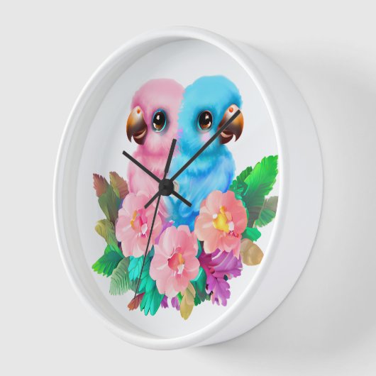Baby Parrot Twins Uhr (Winkel)