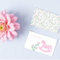 Baby-Party-Diaper-Raffel mit rosa Schaukelpferd fü