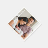 Baby Party Foto Glückwünsche schlucken und sehen Serviette (Ecke)