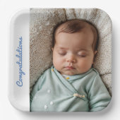 Baby-Party-Foto Pappteller (Vorderseite)