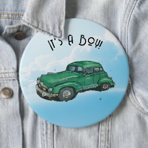 Baby-Party für einen Jungen, Limousine Button