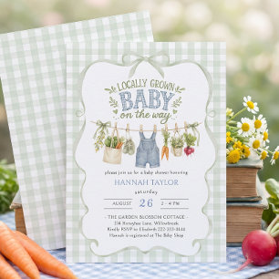 Baby-Party für einen lokal aufgezogenen Jungen Einladung