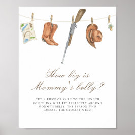 Baby-Party für Jäger Wie groß ist Mamas Bauch  Poster