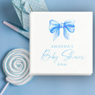 Baby-Party für Jungen mit blauem Band Serviette