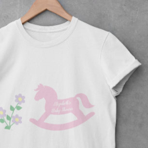 Baby-Party für Mädchen mit rosa Schaukelpferd T-Shirt