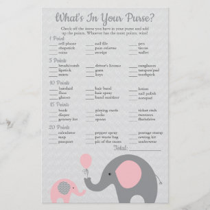 Baby-Party mit rosa Elefant: Was ist in deiner Han Flyer