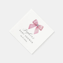 Baby-Party mit rosa Schleife