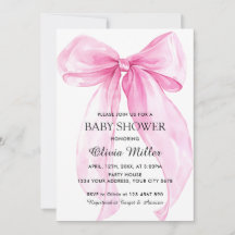 Baby-Party mit rosa Schleifenband