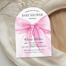 Baby-Party mit rosa Schleifenband