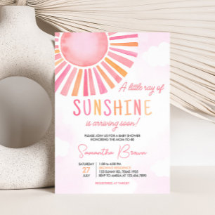 Baby-Party 'Pink ein kleiner Sonnenschein' Einladung