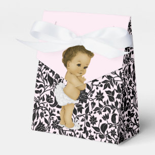 Baby-Party Pinke Prinzessin Afroamerikanisches Mäd Geschenkschachtel