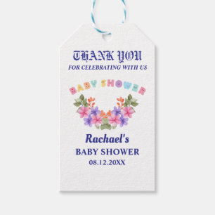 Baby-Party Rosa, Mädchen-Baby-Party Geschenkanhänger