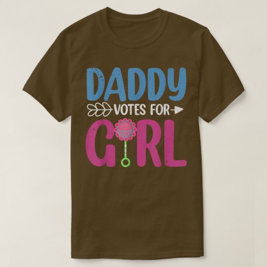 Baby Party Team Girl Future Daddy Baby Dusche Gend T-Shirt (Design vorne)