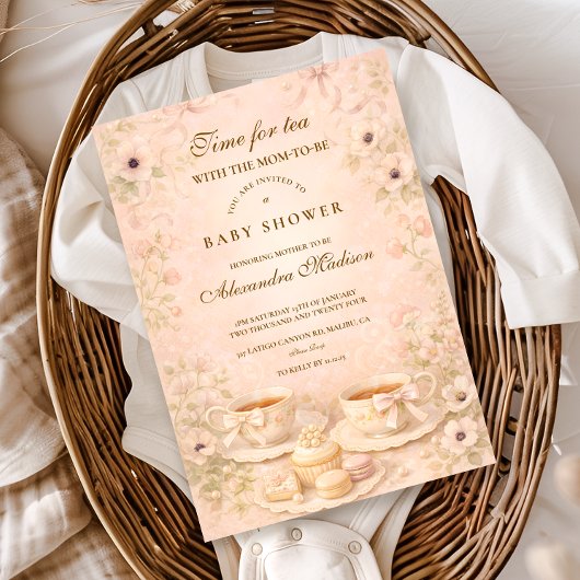 Baby-Party-Tee mit der werdenden Mutter Einladung