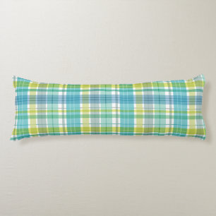 Baby Pastel Kariert Blue Green Seitenschläferkissen