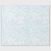 Baby Pastel Light Blue Floral Elegante Hochzeit   Geschenkpapier (Flach)