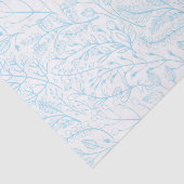 Baby Pastel Light Blue Floral Elegante Hochzeit Seidenpapier (Ausschnitt)