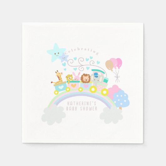 Baby Pastel White Serviette (Vorderseite)